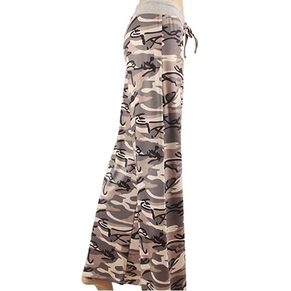 Camo Wide Leg Yoga Casual Comfortable Pants - Picture 3 of 6